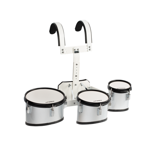 DXP Marching Triple Tenor Drum Set With Harness 6"x6", 8"x6", 10"x6"