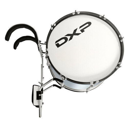DXP 22" x 12" Marching Bass Drum W/ Harness - Metallic Silver