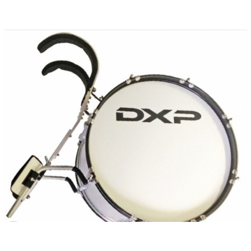 24 X 12 INCH MARCHING BASS DRUM MET SILVER W/HAR
