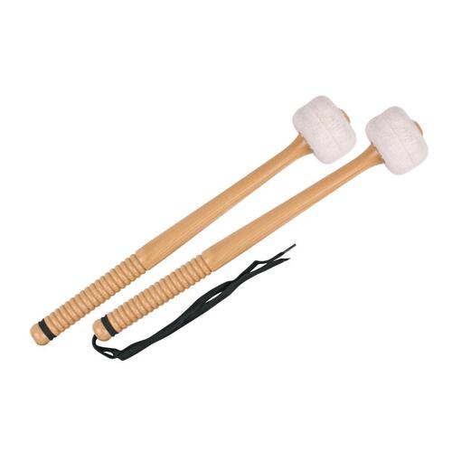 Marching Bass Drum Mallet Pair 14" length - 2.5" Head