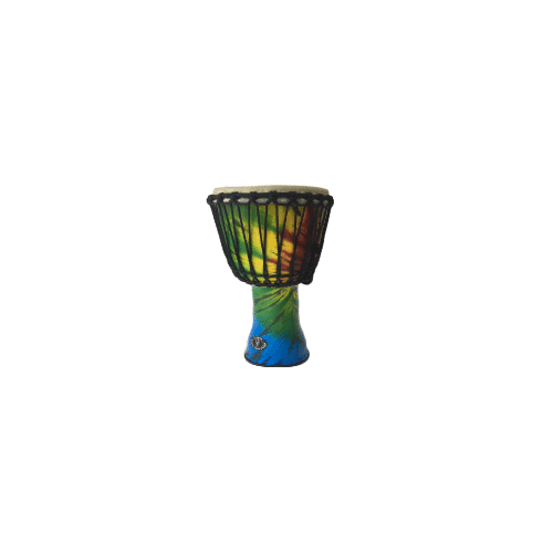 SWP 7" x 13" PVC Fiber Skin Djembe - Tie Dye Finish