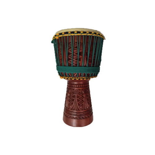 SWP Wood Carved Djembe 12'' X 24'' REALFEEL Fiber Skin