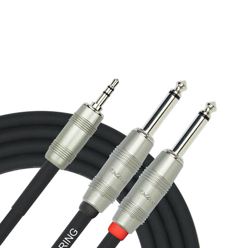 Kirlin 3 meter 3.5mm - 2 6.5mm mono single lead Cable 