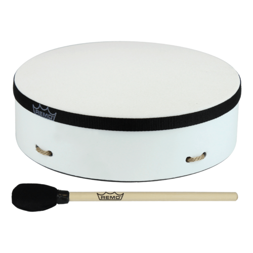 ArtDRUM Buffalo Drum - White, 12"