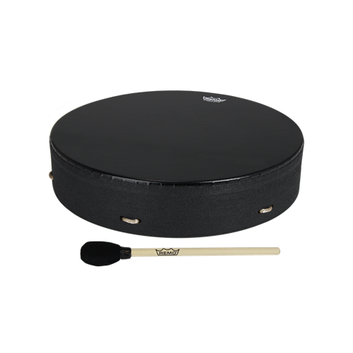 Remo Bahia Buffalo Drum 14" x 3.5" Fixed Bahia Bass - Black Earth