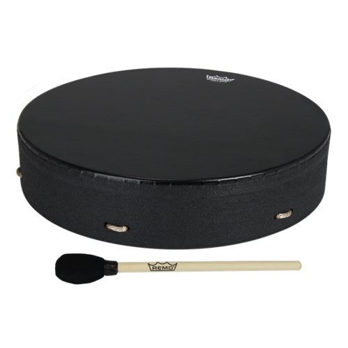 Remo Bahia Buffalo Drum 16" x 3.5" - Black Earth