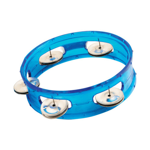 CPK 6" Transparent Tambourine  Blue