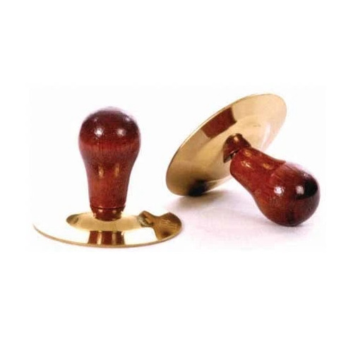 02 INCH FINGER CYMBALS BRASS PR WOOD KNOB
