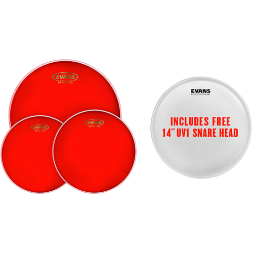 Evans Hydraulic Red Rock Tom Pack With 14" UV1 Coated