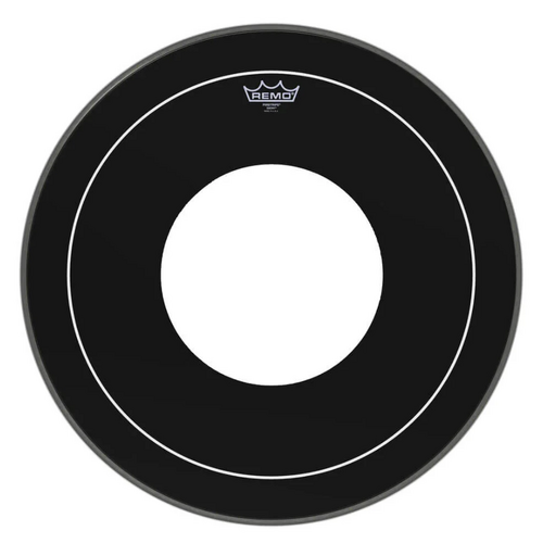 Remo 22" Pinstripe Ebony Bass Drum Head with 10" Centre Hole