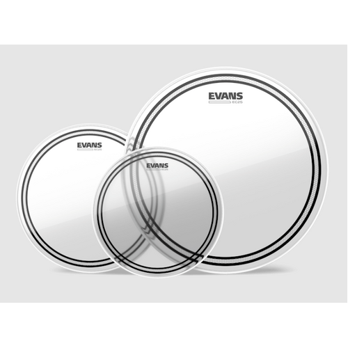 Evans EC2 Tompack, Clear, Standard (12", 13", 16")