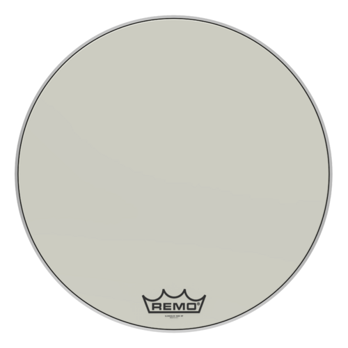 Remo 28" Gleneagles Hazy White Pipe Band Bass Drum