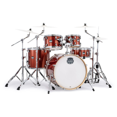 Mapex Mars Birch Blood Orange Sparkle Complete Drum Kit