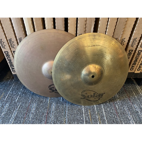Pre-Owned 14" Solar Hi Hats Pair - By Sabian