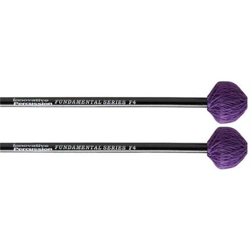  Innovative Percussion F4 Fundamental Series Hard Vibraphone Mallets with Birch Shafts 