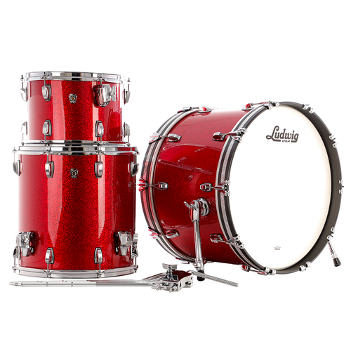 Ludwig Classic Oak Fab - 22" Red Sparkle