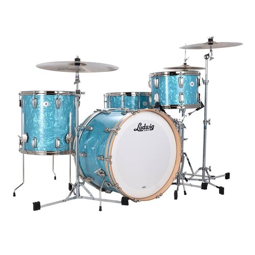 Ludwig Classic Maple Vintage Select 22” 4pc  - Glacier Blue Pearl with Nickle Harware