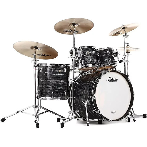 Ludwig 22" Classic Maple MOD 4pc Shell Pack - Vintage Black Oyster