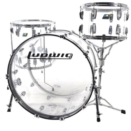 Ludwig Vistalite 24" Pro Beat 3pc Shell Pack Drum Kit- Clear