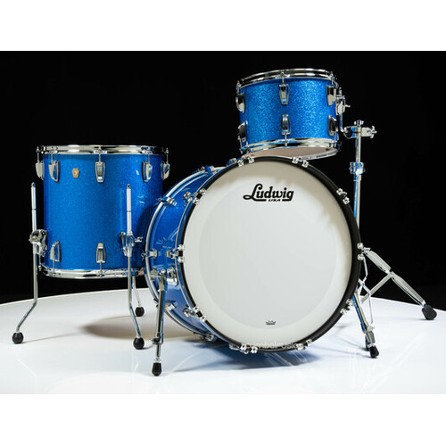 Ludwig Classic Maple Pro Beat 24” Custom - Blue Sparkle