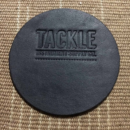 Large Leather Bass Drum Beater Patch - Black