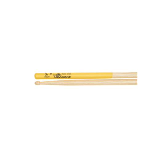 Los Cabos 5a Wood Tip 'Yellow Jacket' Grip Drumsticks