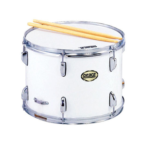 Peace 12 Lug Marching Snare Drum in White (14" x 12")