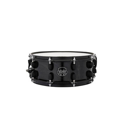 MPX 14" x 5.5" Maple/Poplar Hybrid Shell Snare Drum - Transparent Midnight Black (Black Hardware)