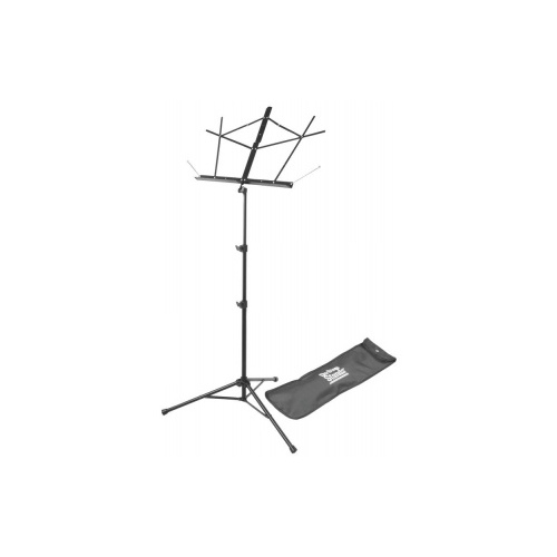 On Stage Tubular Tripod Base Sheet Music Stand Black Finish - With Carry Bag