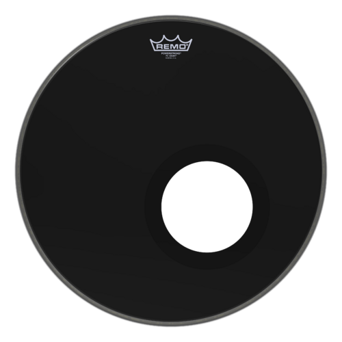Remo 18" Powerstroke P3 Ebony Bass Drumhead - 5" Black DynamO