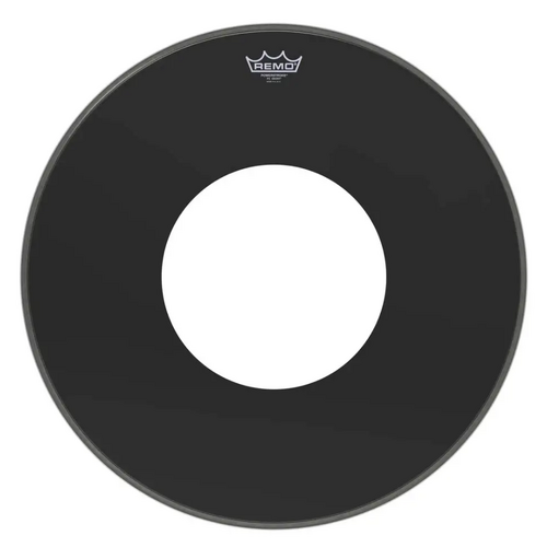Remo 20" Powerstroke 3 Ebony Bass Drum Head with 8" Centre Hole