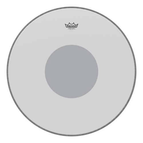 Remo 24" Powerstroke P3 Coated Black Dot Bass Drum Head - Bottom Black Dot