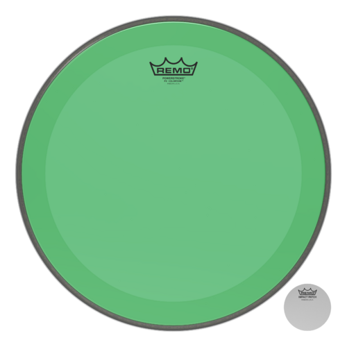 Remo 16" Powerstroke P3 Colortone Green Bass Drum Head