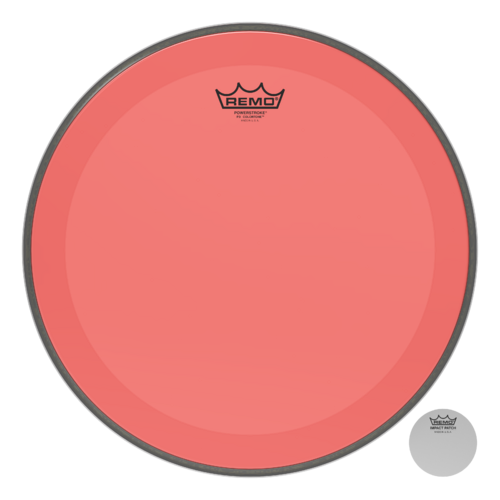 Remo 16" Powerstroke P3 Colortone Red Bass Drum Head