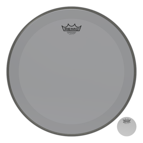Remo 16" Powerstroke P3 Colortone Smoke Bass Drum Head