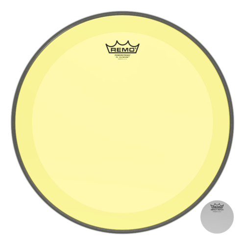 Remo 16" Powerstroke P3 Colortone Yellow Bass Drum Head