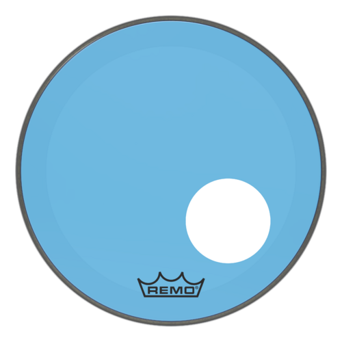 Powerstroke® P3 Colortone™ Blue Bass Drumhead, 18", 5" Offset Hole