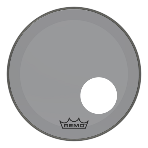Remo 18" Powerstroke P3 Colortone Smoke Bass Drum Head, 5" Offset Hole