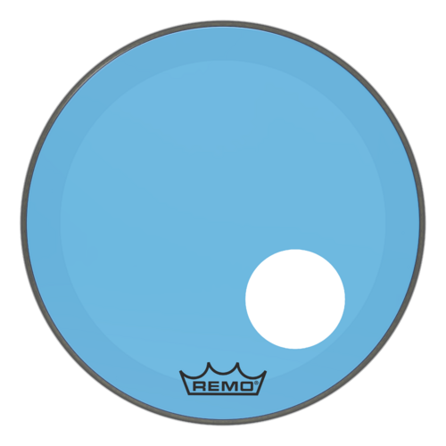Powerstroke® P3 Colortone™ Blue Bass Drumhead, 20", 5" Offset Hole