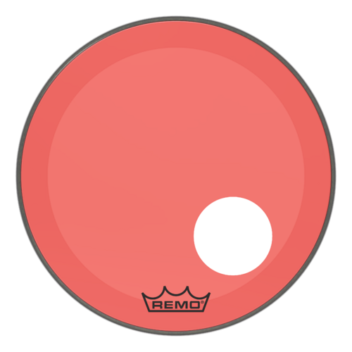Powerstroke® P3 Colortone™ Red Bass Drumhead, 20", 5" Offset Hole