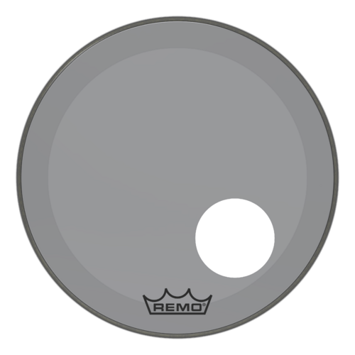 Remo 20" Powerstroke P3 Colortone Smoke Bass Drum Head, 5" Offset Hole