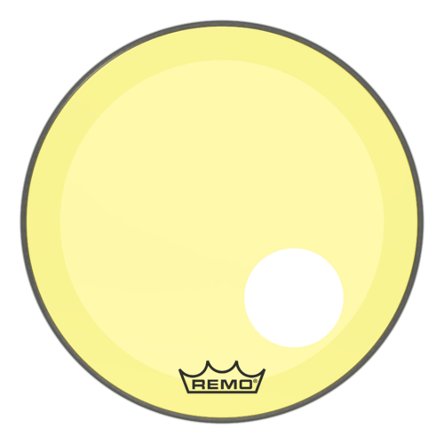 Powerstroke® P3 Colortone™ Yellow Bass Drumhead, 20", 5" Offset Hole