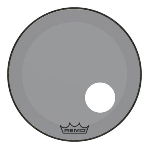 Remo 22" Powerstroke P3 Colortone Smoke Bass Drum Head, 5" Offset Hole