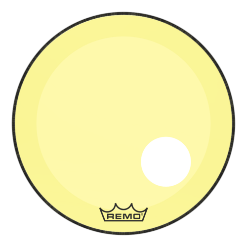 Powerstroke® P3 Colortone™ Yellow Bass Drumhead, 22", 5" Offset Hole