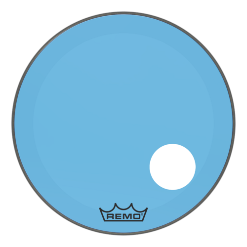 Powerstroke® P3 Colortone™ Blue Bass Drumhead, 24", 5" Offset Hole