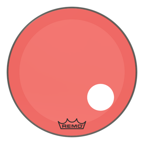 Powerstroke® P3 Colortone™ Red Bass Drumhead, 24", 5" Offset Hole