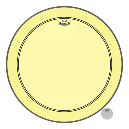 Remo 24" Powerstroke P3 Colortone Yellow Bass Drum Head