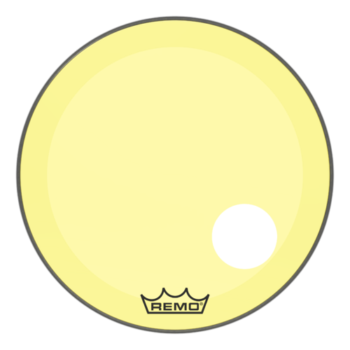 Powerstroke® P3 Colortone™ Yellow Bass Drumhead, 24", 5" Offset Hole