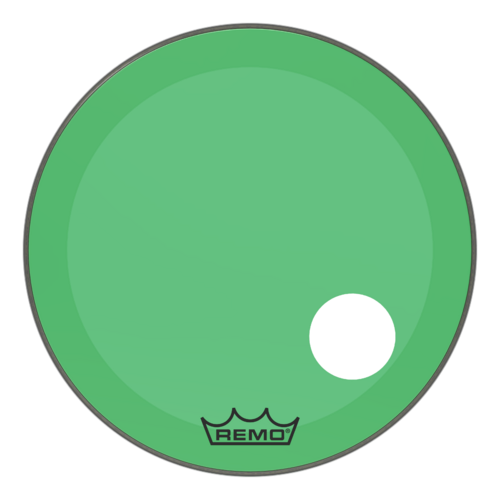 Remo 26" Powerstroke P3 Colortone Green Bass Drum Head 5" Offset Hole