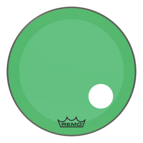 Powerstroke® P3 Colortone™ Green Bass Drumhead, 26", 5" Offset Hole